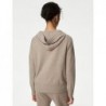 Pure Cashmere Knitted Relaxed Hoodie Cappuccino