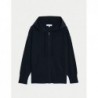 Pure Cashmere Knitted Relaxed Hoodie Navy