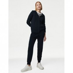 Pure Cashmere Knitted Relaxed Hoodie Navy