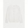 Pure Cashmere Crew Neck Cardigan Ivory