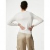 Pure Cashmere Crew Neck Cardigan Ivory