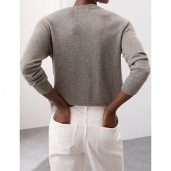 Pure Cashmere Crew Neck Cardigan Mole