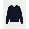 Pure Cashmere Crew Neck Cardigan Medium navy