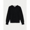 Pure Cashmere Crew Neck Cardigan Black