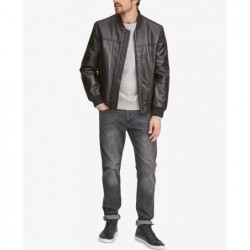 Men's Summit Leather Bomber Jacket