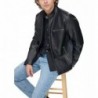 Men's Faux Leather Racer Jacket