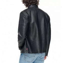 Men's Faux Leather Racer Jacket