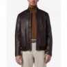 Men's MacNeil Smooth Leather Bomber Jacket Pecan