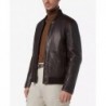 Men's MacNeil Smooth Leather Bomber Jacket Pecan