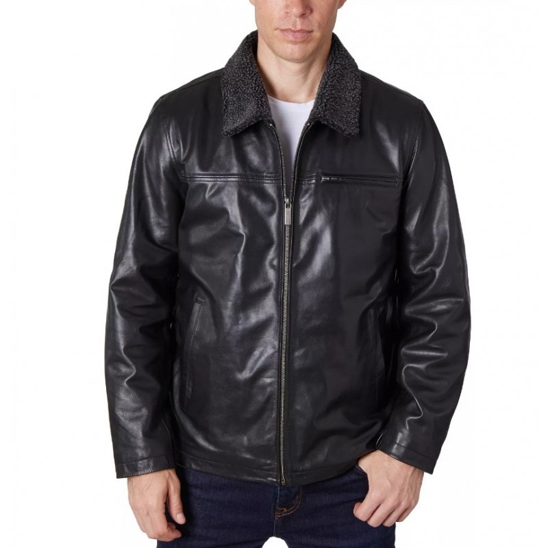 Men's Zipper Leather Jacket