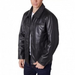 Men's Zipper Leather Jacket