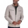 Men's Perforated Faux Leather Moto Jacket in Off-White, Exclusive to Macy's