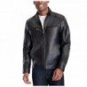 Men's Perforated Faux Leather Moto Jacket, Created for Macy's