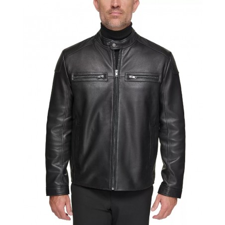 Men's Bantam Racer Style Lamb Leather Jacket