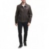 Men's Faux Leather Zip-Front Jacket