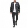 Men's Sherpa Lined Faux Leather Aviator Bomber