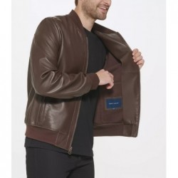 Men's Bonded Leather Varsity Jacket