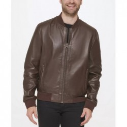 Men's Bonded Leather Varsity Jacket