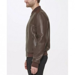 Men's Bonded Leather Varsity Jacket