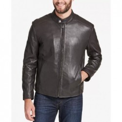 Men's Leather Moto Jacket, Created for Macy's