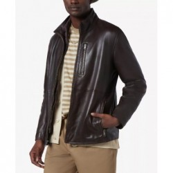 Men's Wollman Smooth Leather Hickory Racing Jacket with Removable Inner Bib