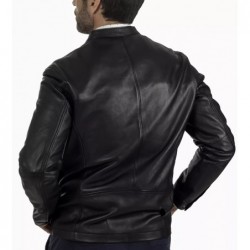 Men's Classic Leather Café Racer Jacket