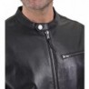 Men's Classic Leather Café Racer Jacket