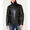 Men's Asymmetrical Faux Leather Moto Jacket, Created for Macy's