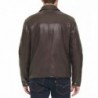 Men's Faux Leather Shirt Jacket