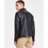 Men's Leather Racer Jacket, Created for Macy's