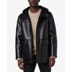 Men's Donohue Faux Leather Fleece-Lined Parka Jacket