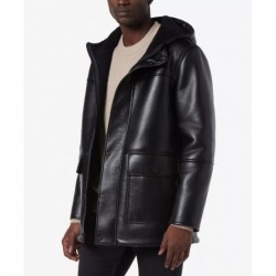 Men's Donohue Faux Leather Fleece-Lined Parka Jacket