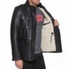 Men's Faux Leather Four Pocket Field Jacket